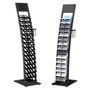 Gebogene Quarzstein-Ausstellungsregale Metall-Musterregale für Geschäfte und Läden 15 Etagen Fliesen-Marmor-Modul Kartonverpackung - Product Image 3