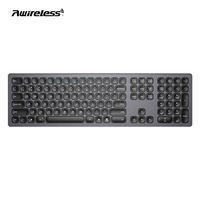 Clavier sans fil Bluetooth ABS rechargeable avec pavé numérique, disposition personnalisée, 109 touches silencieuses, 13 raccourcis, interrupteurs à ciseaux