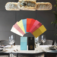 Serviettes de table jetables Airlaid Serviettes en papier couleur Lin Feel Fold Absorbant Imprimé pour les fêtes de mariage Restaurants
