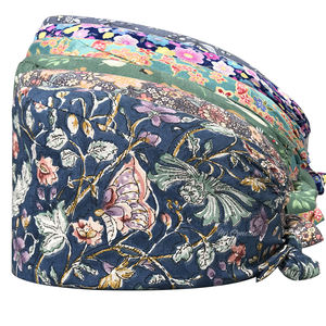 Chapeaux de gommage floral 100% coton durables et bon marché Chapeaux de travail de laboratoire Chapeaux chirurgicaux Imprimer - Product Image 2