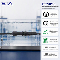 Conector Impermeable Mini de Plástico ALTW Hembra/Macho de 2, 3, 4, 5, 6, 8 Núcleos, Enchufe Eléctrico Roscado Tipo Bayoneta para Instalación en Campo