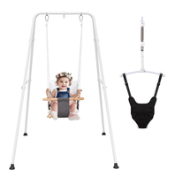 Ensemble de balançoire pliable pour tout-petits et sautillier pour bébé, utilisation intérieure et extérieure, sautillier pour bébé, balançoire sûre et durable pour la cour