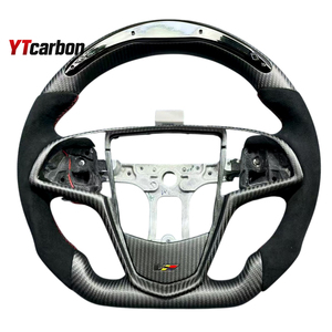 Volante de Fibra de Carbono Real Personalizado Estilo Racing YTcarbon para <span class=keywords><strong>CTS</strong></span> <span class=keywords><strong>CTS</strong></span>-V 13+, Accesorios Interiores para Auto - Product Image 4