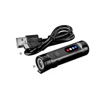 Mini lampe torche LED portable en alliage d'aluminium avec clip, fixation magnétique, haute luminosité, lumière latérale COB multifonction rouge et bleue