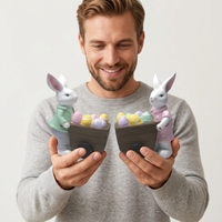 Bestseller Kleine Oster-Hasen-Dekoration Harz-Hasenfiguren Harz-Hasen
