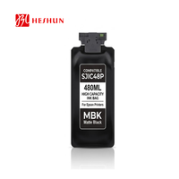 HESHUN 480ML/Pcs SJIC48 SJIC48P Sac d'encre Pochette T55P1-T55P5 Cartouche Compatible pour Imprimante d'étiquettes couleur Epson ColorWorks C8000e