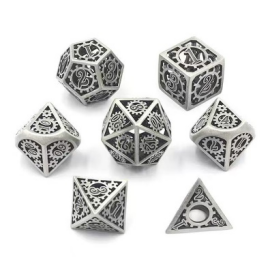 Meilleur prix d'usine ensemble de dés creux <span class=keywords><strong>en</strong></span> argent donjons <span class=keywords><strong>et</strong></span> dragons dés Rpg polyédriques pour jeux de société - Product Image 5