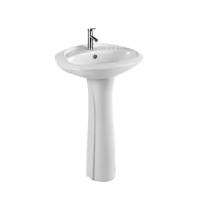 ZHONGYA Oem China ChaoZhou supply standard ceramic wash hand bathroom pedestal basin