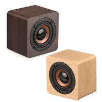 Mini-enceinte Bluetooth portable vintage à texture bois, audio de bureau, cadeau idéal, vente en gros