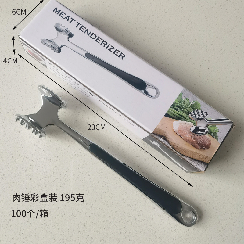 Marteau à viande double face avec trous (dans une boîte colorée)