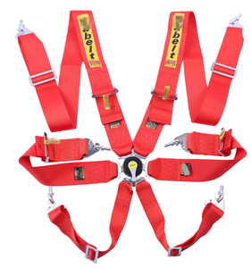 Dây đai an toàn đua xe thể thao kiểu dáng thể thao 6 điểm 3 inch màu ĐEN ĐỎ, có bộ nối dài dành cho ô tô - Product Image 2