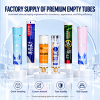 Tubes de dentifrice personnalisés en aluminium et plastique ABL 100 ml avec bouchon à vis, imprimés UV, emballage vide pour soins bucco-dentaires 12,7-35 mm