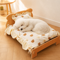 Lit pour animaux de compagnie au design moderne et respirant, résistant à l'eau, pour chiens et chats, idéal pour la détente en intérieur toute l'année