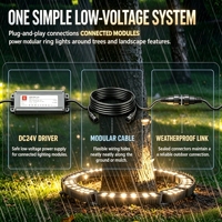 Éclairage LED modulaire étanche IP65 pour arbre - AC85-265V / DC24V, éclairage paysager extérieur basse tension pour jardin, cour et villa
