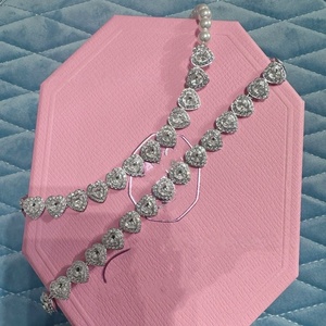 Nuevo Collar <span class=keywords><strong>de</strong></span> Perlas con Diamantes en Forma <span class=keywords><strong>de</strong></span> Corazón, Estilo Moderno y Lujoso para <span class=keywords><strong>Mujer</strong></span>, Cadena para Clavícula que Combina con Todo - Product Image 4
