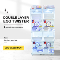 Distributeur automatique de capsules métalliques à monnayeur de couleur blanche, modèle Egg Twister, avec alimentation 110/220V