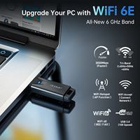 EDUP AX1678 WiFi 6E adaptador USB AX3000 tribanda 2,4/5/6GHz 3Gbps Mini tarjeta de red inalámbrica con USB 3,0 para ordenador portátil de escritorio PC