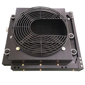 Manufacture aluminum tubular plate brazed combined air water cooler radiator with fan