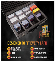 Étui de rangement pour cartes gradées, mallette en aluminium pour cartes à collectionner compatible avec les slabs PSA BGS CGC CSG HGA GMA TAG, capacité de 612 toploaders