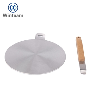 Convertisseur de plaque de cuisson à <span class=keywords><strong>induction</strong></span> 13cm/20cm Plaque d'adaptation de disque de diffuseur de chaleur avec manche en bois Outil de <span class=keywords><strong>casserole</strong></span> Convertisseur de plaque de cuisson - Product Image 4
