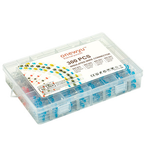 Bornes à sertir isolées avec gaine thermorétractable, style européen, boîte de 300 pièces, application électrique, matériau PC - Product Image 2