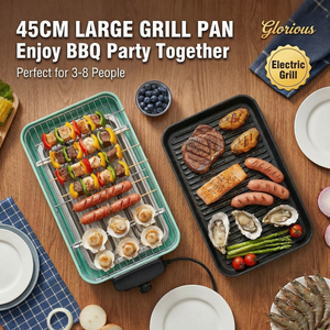 Gril électrique d'intérieur sans fumée, <span class=keywords><strong>plaque</strong></span> de cuisson coréenne portable antiadhésive 1500W, <span class=keywords><strong>plaque</strong></span> de cuisson <span class=keywords><strong>amovible</strong></span> pour table, en acier inoxydable - Product Image 6