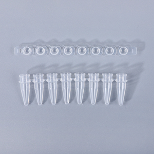 <span class=keywords><strong>Tube</strong></span> PCR jetable de laboratoire à 8 bandes, blanc ou transparent, <span class=keywords><strong>tube</strong></span> PCR micro à 8 bandes avec fond plat - Product Image 1