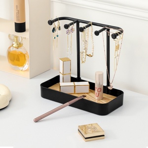 Plastic Portable Jewelry Storage <b>Hanging</b> Rack Jewelry Necklace Ring Hair Accessories Exquisite Display <b>Stand</b> for Household - Product Image 4