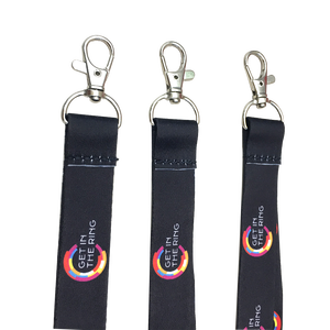 Cordão de nylon para celular, tela impressa em relevo do poliéster para telefone, identificação de pescoço, com logotipo, cordão personalizado