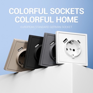 Schuko ổ cắm với <span class=keywords><strong>USB</strong></span> type-A và Type-C tuôn ra-gắn ổ cắm <span class=keywords><strong>USB</strong></span> nối đất liên hệ ổ cắm sạc cho điện thoại di động máy tính xách tay - Product Image 5