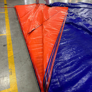 Bâche en PE robuste bleue/orange, haute durabilité, grande capacité, options de couleur et de taille, bâches imperméables - Product Image 5