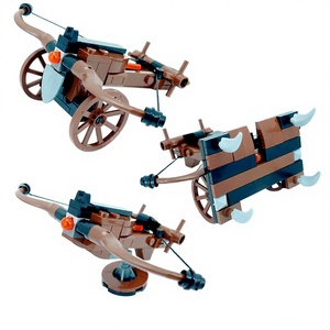MOC Set <span class=keywords><strong>de</strong></span> Plástico ABS <span class=keywords><strong>de</strong></span> Maqueta <span class=keywords><strong>de</strong></span> Máquina <span class=keywords><strong>de</strong></span> Asedio Romana Medieval Transfronteriza con Ballista, Catapulta, Armas Militares y Flechas <span class=keywords><strong>de</strong></span> Trabucheta - Product Image 1