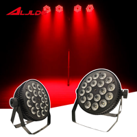 Projecteur LED ultra-fin en aluminium 18 * 10W RGBW 4-en-1 pour éclairage de parking, mariage, DJ, discothèque et scène