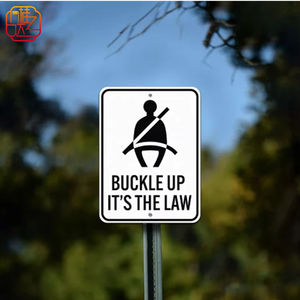 ป้ายสะท้อนแสง "รัดเข็มขัดนิรภัย นี่คือ<span class=keywords><strong>กฎหมาย</strong></span>" - ป้ายอลูมิเนียมสำหรับเข็มขัดนิรภัยสำหรับทางหลวงและความปลอดภัยบนท้องถนน - Product Image 4