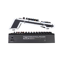 Console de mixage audio numérique Bluetooth professionnelle à 6 canaux avec effets mathématiques DSP intégrés, interface USB en direct, console de mixage audio