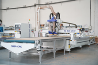 Router CNC de Disco ATC con Cabezal de Taladrado de Hilera de Carga/Descarga Automática, Motor y Bomba para Procesamiento de Paneles/Muebles