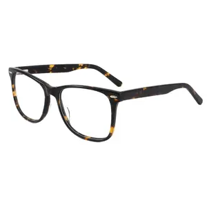 Supplier Wholesale New Design Popular Acetate Trendy Glasses Retro Men's Optical Frames Eyewear