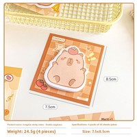 Carnets de notes Capybara Alien, autocollants de planification de haute qualité dignes d'Instagram pour étudiants ; notes adhésives réutilisables, messages, listes de tâches