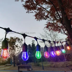 Waterproof S14 Colorful Bulbs Edison Vintage Style Decoration Led String Lights Party Backyard Holiday Lighting Wedding Party