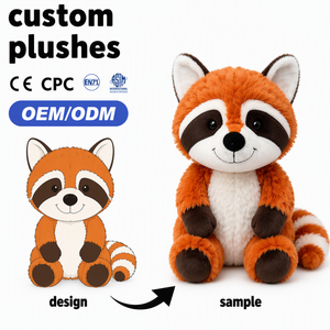 <span class=keywords><strong>Peluche</strong></span> Personalizzati, Adorabile Procione in Cotone PP, Regalo di Compleanno, Decorazione a Tema Foresta, OEM/ODM, Antistress - Product Image 1
