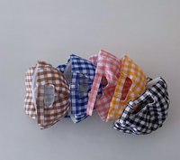 Sombrero de béisbol para niños, niña, niño, niño pequeño, ala plana, gorra Snapback, sombrero para jóvenes, gorra de playa, algodón, tablero de ajedrez, malla de verano