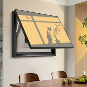 Bán buôn tùy chỉnh kích thước hợp kim nhôm hộp đồng hồ điện màu đen PVC tráng khung hiện đại trang trí nhà sơn treo chức năng - Product Image 2