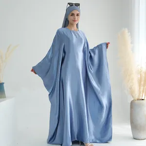 2024 Loriya Abaya Design EID Fashion Elegant Satin Plus Size Kaftan Abaya Islamic Clothing Abaya Women Muslim Dress