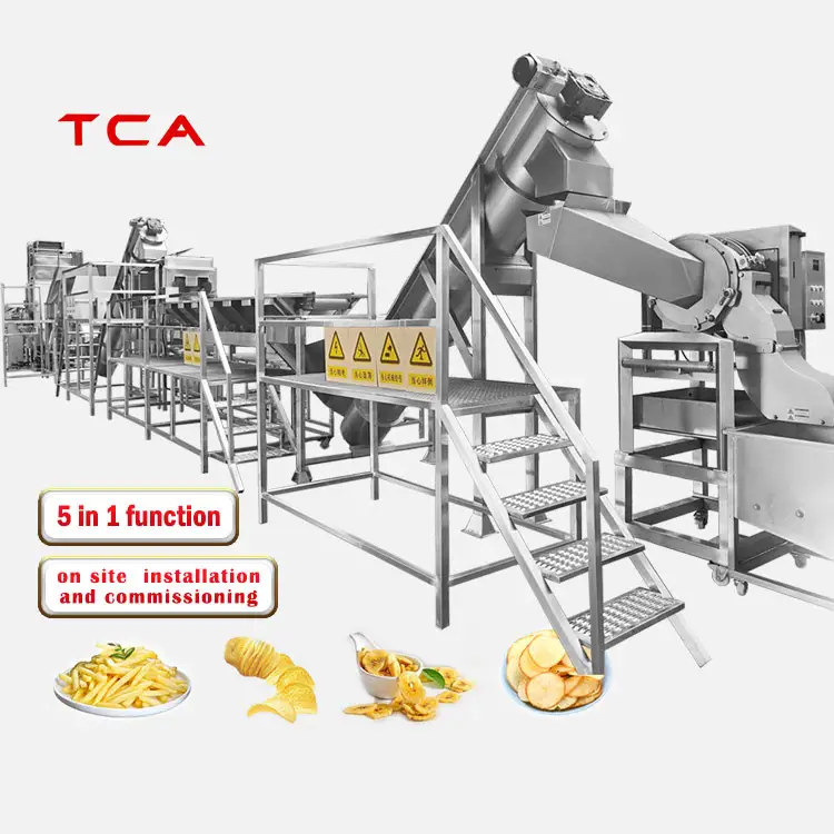 Precio de fábrica TCA línea automática de producción de patatas fritas congeladas máquina para hacer patatas fritas