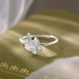 Anillo de Plata de Ley S925 con Forma de Mariposa para Mujer, Anillo Abierto para el Dedo Índice, Joyería Simple y Elegante para Regalo - Product Image 4