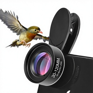 Objectif macro pour téléphone en alliage d'aluminium ultra-clair avec verre optique, téléobjectif 30-120 mm, macro optionnel, polarisant, starlight, universel - Product Image 1