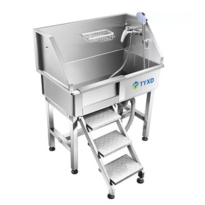 Bañera de lujo de acero inoxidable SS304 para perros de 34 "con <span class=keywords><strong>escaleras</strong></span> para Estación de lavado de gatos en el baño - Product Image 2