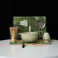 Nouveau style Bol à matcha rayé en céramique Accessoires de cérémonie du thé Fouet à thé japonais 100 pièces Approvisionnement spécial transfrontalier
