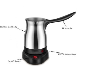 <span class=keywords><strong>Cafetera</strong></span> Eléctrica de Acero Inoxidable para Café Griego de 2 Tazas - Product Image 6