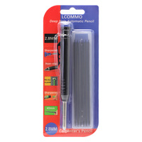 Crayon de marquage professionnel pour le travail du bois à pointe longue en plastique pour trous profonds, avec mine en graphite de 2,8 mm